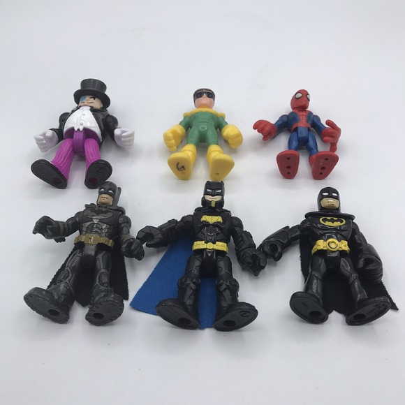 Imaginext DC Super Friends Batman X 3, Penguin, Spider-Man, Dr. Octopus - Picture 3 of 16